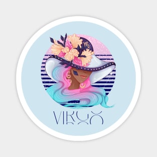 Virgo Zodiac Sign | Circle Beautiful Girl Magnet